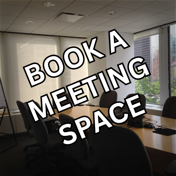 Link to WhoFi's "Spaces" website: book a meeting space for your party/organization.